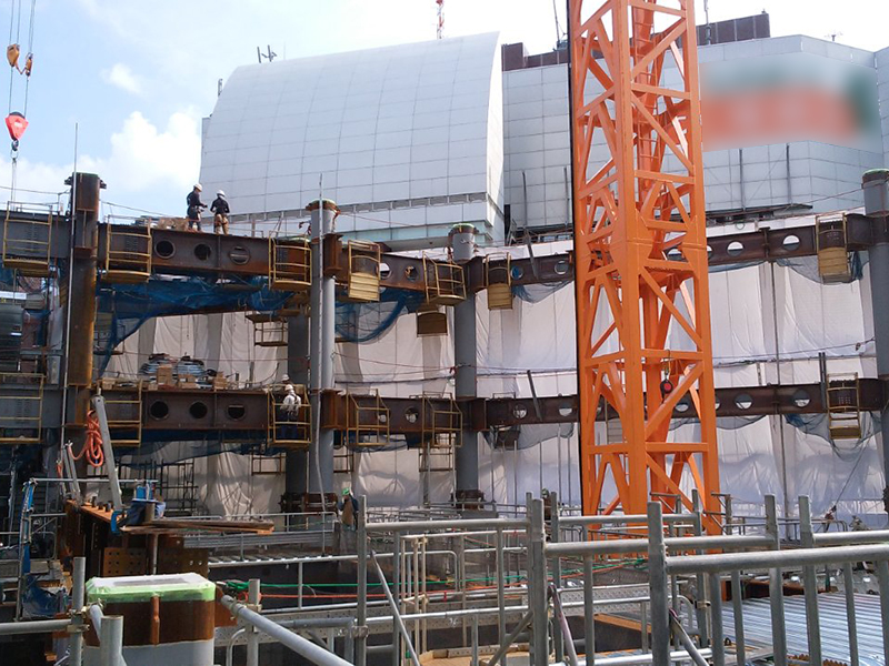タケシン鉄骨建方施工風景14